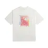Serie de camisetas casuales de algodón puro de manga corta, unisex, de marca moderna, con tres etiquetas completas, patrón digital transfronterizo Margiela, cuello redondo