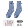 Calcetines Mihimihi de Primavera y Verano, Estilo Nuevo, con Lazo, de Media Pantorrilla para Mujer, Calcetines Deportivos de Algodón con Costuras Cosidas a Mano, Empaquetados Individualmente