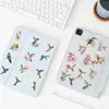 50 Pegatinas Coloridas de Colibrí, Pegatinas Transparentes Impermeables Pintadas para DIY en Cuadernos, Botellas de Agua, Decoración de Maletas