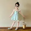 Vestido de Flores con Mangas Abullonadas para Niñas Pequeñas 2026 Nuevo de Verano para Niños Vestido Dulce de Princesa para Bebé Niñas Vacaciones Moderno