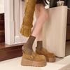 Moda Trendy Primavera 2026 Zapatos Planos Casuales Versátiles Retro de Suela Gruesa con Hebilla de Hierro para Aumentar la Altura