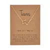 Moda Europeia e Americana Mais Vendida Doze Constelações Mapa do Céu Estrelado Colar com Strass Tendência Personalizado Simples Pingente de Zircônia