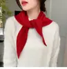 Bufanda Triangular de Lana Suave Estilo Coreano, Fresca y Sencilla, con Protección para el Cuello, Versátil para Mujer, Calentador de Cuello Multifuncional para Primavera, Otoño e Invierno