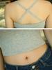 Camisola Curta Pequena Meio Cortada Feminina Verão Costas Cruzadas Sem Alças Mostrando o Umbigo Sem Mangas Sexy Camisola Top