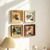 Marco de fotos magnético creativo para plantas de aire, marco de fotos retro para escritorio, pared interior, forma cuadrada, 5 pulgadas