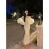 2026 Suéter de Punto con Cuello de Cable Estilo Retro Hongkonés 2026 Bodycon Delgado Moda Vestido de Punto para Mujer Otoño e Invierno