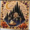 Pintura de Diamantes 5D Transfronteriza Más Vendida de Halloween con Perlas, Set DIY, Portátil, Arte para el Hogar, Adorno Decorativo Hecho a Mano