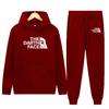 Sudadera con capucha de forro polar para hombre de otoño e invierno Conjunto de sudadera para hombre Traje deportivo casual estampado Fabricante Venta al por mayor