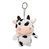 Lindo peluche de becerro animal muñeca colgante puesto venta al por mayor llavero de vaca colgante de felpa lote mixto