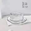 Conjunto de tigelas de sobremesa irregulares estilo ins tigelas e pratos de vidro nuvem de alto valor tigela criativa para sopa doce com fungo da neve tigela de café da manhã