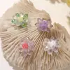 Frescos y Juveniles de Verano Flores Pequeñas con Cuentas de Cristal DIY Pendientes Dulces y Lindos Pasador Parches para Tela de Zapatos
