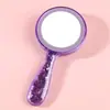 Nuevo Peine Espejo de Alta Calidad con Brillo Morado, Espejo de Maquillaje Portátil, Peine Masajeador, Peine con Cojín de Aire, Peine para Peinar el Cabello