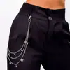 Joyería de moda ins hip hop transfronteriza europea y americana, cadena de cinturón decorativa de moda multicapa versátil, cadena para pantalones