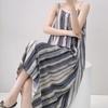 Camisón holgado de algodón y seda con estampado para mujer, ropa de casa, informal, sexy, vestido largo, falda, pijama, nuevo estilo de primavera