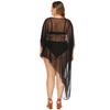Vestido de Playa F1978 para Mujer de Talla Grande Europeo y Americano Transfronterizo de Malla Sexy Transparente Tipo Bikini
