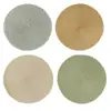 Mantel redondo de papel tejido estilo japonés Nordic fresco color sólido impermeable a prueba de aceite antideslizante mantel de mesa mantel occidental fábrica venta al por mayor