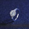 Anillo de Diamante Mosan de 1 quilate PAG & MAG Anillo de Plata 925 Simple Nicho Cuatro Garras Moda Anillo Elegante Fábrica