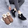 Botas de Neve Curtas Birkenstock 2026 em Estoque para Mulheres, Nova Moda Retro de Inverno com Fivela, Sola Plana, Botas Curtas de Pelo