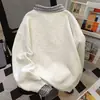 Estilo Japonês Fofo Literário Para o Trabalho Falso Duas Peças Polo Patchwork Xadrez Moletom Feminino Outono Inverno Mais Veludo Solto Emagrecedor Top
