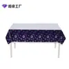 Mantel Navideño Transfronterizo Copo de Nieve Negro Mantel Navideño Desechable Impreso de Peva Decoración de Mesa para Fiesta Mantel