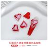 Arte de Uñas Rojo Granate Otoño e Invierno Cristal Taladro Puntiagudo Uña con Forma de Uña Recubierta de Alta Calidad Taladro Grande Apilado Decoración para Uñas