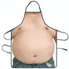 Amazon Transfronteiriça Xiyin Mais Vendido Personalidade Homem Musculoso Avental de Churrasco Criativo Mais Vendido Divertido Avental Estampado Atacado