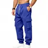 Pantalones deportivos de punto holgados para hombre, versátiles, de talla grande, para exteriores, casual, deportivos, con múltiples bolsillos, ropa de trabajo, europeos y americanos, transfronterizos de Amazon