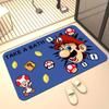 Alfombrilla de baño Mario de Tierra de Diatomeas Absorbente Dibujos Animados Suave Secado Rápido Antideslizante Felpudo Hecho a Medida