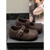 Nueva Colección Otoño/Invierno 2026: Zapatos Mary Jane de alta gama, forrados de felpa, cálidos, de suela gruesa, de felpa para mujer