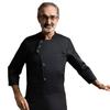 Primavera e Outono manga comprida alta qualidade chef roupas poliéster algodão respirável suor-absorvente hotel restaurante chef roupas de trabalho masculino chef roupas impressão