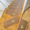 Alfombrilla para Escalones Adhesiva sin Pegamento Alfombra para Escaleras Alfombrilla para Escaleras de Casa Piso de Madera Maciza Antideslizante Silenciosa Alfombrilla para Pies Luminosa