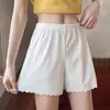 Pantalones Cortos de Seguridad Antiexposición Sin Costuras de Seda de Hielo para Mujer, Pantalones Interiores Protectores de Verano, Se Pueden Usar Afuera, Corte Holgado, Dobladillo que No se Riza, Pantalones Cortos para Casa