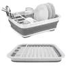 Escurreplatos plegable para cocina, escurridor telescópico para cuencos, palillos y vajilla, para piscina y fregadero.