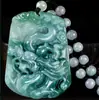 Venda Direta da Fábrica Jade de Mianmar mercadoria A flor verde flutuante marca dragão Marca Jade marca elegante pingente atacado pingente masculino