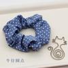 Tela de Color Sólido Floral de Lunares Anillo para el Pelo de Intestino Grueso Estilo Coreano Estilo ins Cuerda para el Pelo Simple a Cuadros de Letra Espiga Banda de Goma