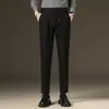Ropa de Hombre Fengshe / Nueva Colección Primavera/Otoño 2026 Pantalones Casuales para Hombre de Pierna Recta Ajustada Estilo Ligeramente Maduro para Hombre