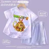 Plantas vs.. Roupas do Rei Macaco de Zombies 2 para Meninos e Meninas, Camiseta de Manga Curta, Roupas de Secagem Rápida para Crianças, Conjunto de 2 Peças de Seda Gelada