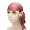 Chapéu de Pirata Europeu e Americano Mais Vendido com Cauda Longa, Turbante de Seda, Durag Sedoso, Venda Direta da Fábrica, Lenço de Cabeça