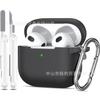 Estuche protector para auriculares Airpods de 3.ª generación, estuche de silicona para auriculares Bluetooth de Apple, bolígrafo de limpieza, estuche para auriculares con hebilla de montañismo.