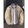 Jaqueta de lapela PU tie-dye estilo americano transfronteiriça, primavera e outono, de alta qualidade, estilosa, jaqueta curta de trabalho estilo baseball, moderna