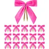 Colgante de lazo de terciopelo rojo, lazo navideño aterciopelado, caja de regalo de árbol de Navidad, fabricante de decoración floral navideña