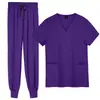 Set Básico de Uniforme de Trabajo Opcional de 10 Colores para Doctores y Enfermeras, Uniforme de Enfermera Pediátrica de Centro Postparto, Ropa de Enfermería y para Lavado de Manos