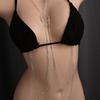 Nuevo Sexy Transfronterizo Cadena de Pecho con Colgante de Cruz Moda Europea y Americana Diamantes de Imitación Cadena Corporal Sexy Cadena Corporal Femenina