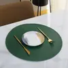 Tapete rectangular de cuero movible impermeable a prueba de aceite aislante anti-quemaduras para mesa taza de té tapete de picnic transfronterizo mantel individual para niños