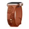 Adecuado para Apple Watches 11/10, Correa de Silicona con Girasol Grande Grabado, Absorbente de Sudor e Impermeable, Correa de Reloj con Hebilla de Figura de Ocho