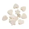 Estrela de cinco pontas contas de madeira pulseira infantil joias com contas feitas à mão contas de madeira em formato de coração decorativas em estoque atacado DIY Amazon