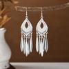 Aretes Étnicos Imitación Plata Miao Aretes Retro Largos con Borlas Atracciones Aretes Estilo Antiguo Aretes Miao para Mujer Venta al por Mayor
