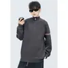 Suéter tejido con patrón TB de tres rayas, conjunto a juego para hombre y mujer, media cremallera, cuello alto, estilo vintage, otoño/invierno, venta al por mayor desde una fábrica transfronteriza
