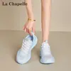 Zapatillas versátiles y cómodas de suela gruesa y color degradado, zapatos casuales de rebaja elegantes y a la moda, zapatos de malla simple transpirables para mujer