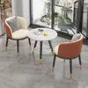 Mesa Pequeña y Sillas de Ocio para Balcón, Set de Recepción Sencillo y Moderno con una Mesa y Dos Sillas, Nuevo Set de Mesa y Sillas para Reuniones de Lujo Ligero para Hotel